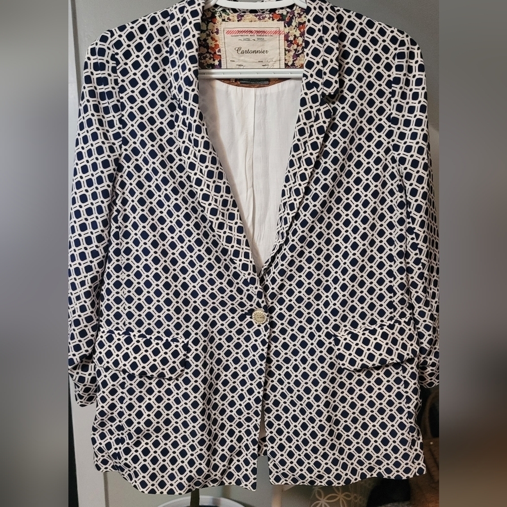 Cartonnier Blue and White Blazer Small